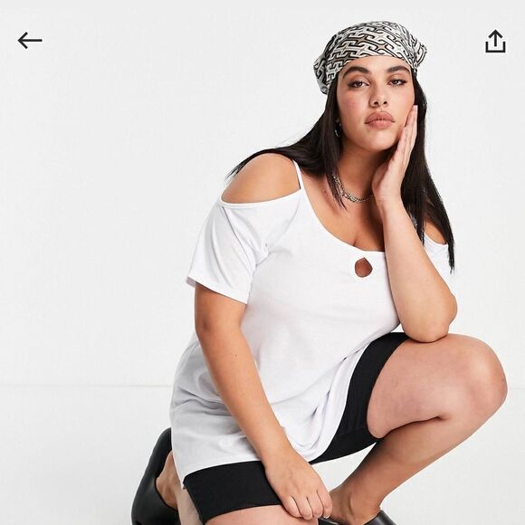 Cold Shoulder Top by Yours - Picture 2 of 4